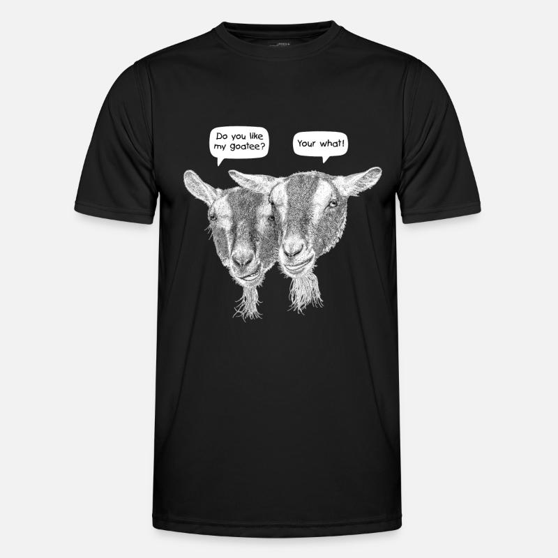 Funny Goatee Beard - Men's Functional T-Shirt - black