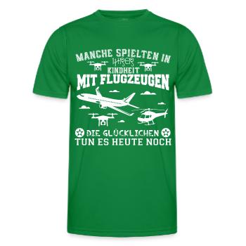 Modellbauer - Männer Funktions-T-Shirt - Kelly Green - Vorne - AI Model Male 178 dark (178cm)