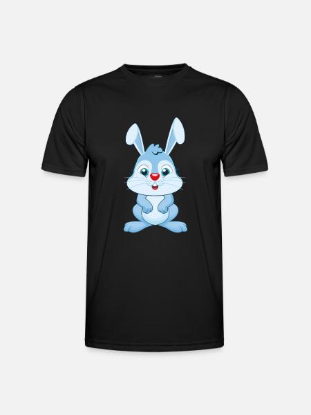 Süsser Hase - Männer Funktions-T-Shirt - Schwarz