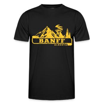 banff alberta - T-shirt sport Homme - noir - Devant - AI Model Male 178 dark (178cm)