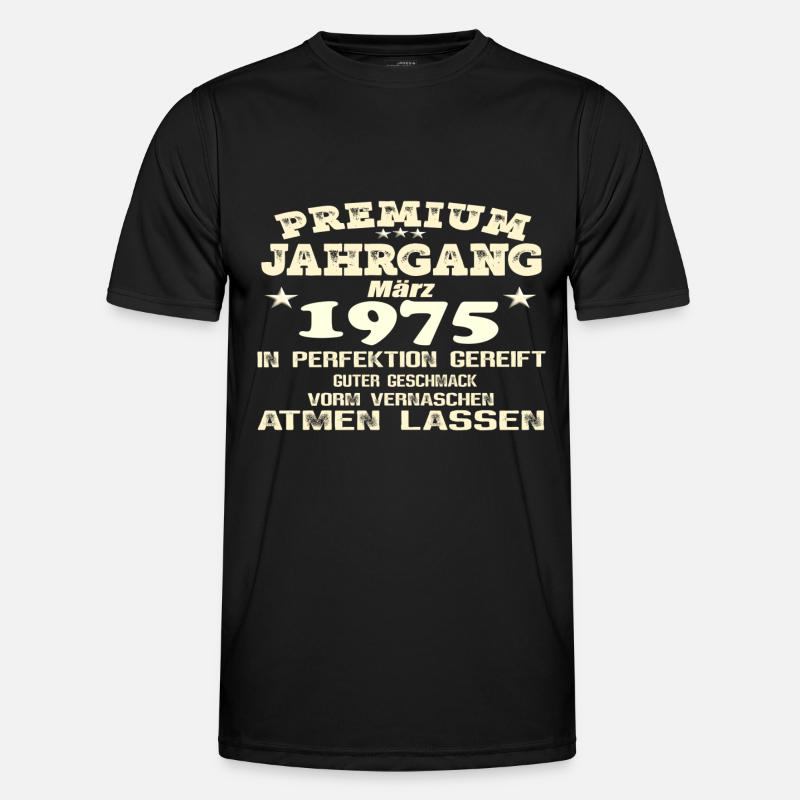 1975 Perfektion - Männer Funktions-T-Shirt - Schwarz