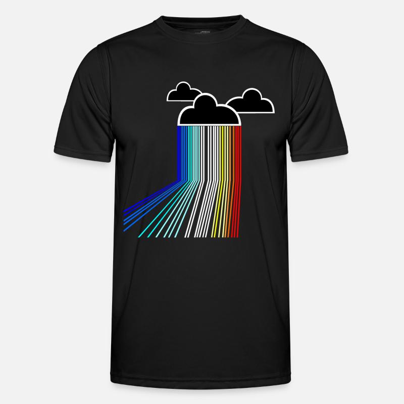 rainbow cloud - Men's Functional T-Shirt - black