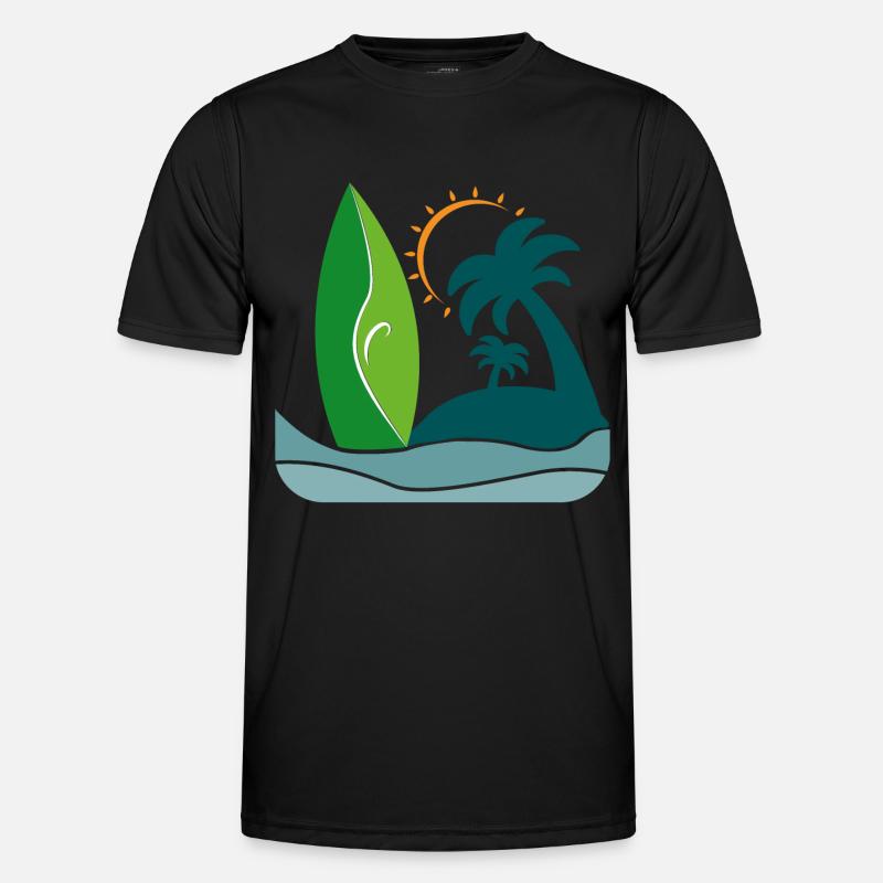 Surfer Insel Männer Funktions-T-Shirt