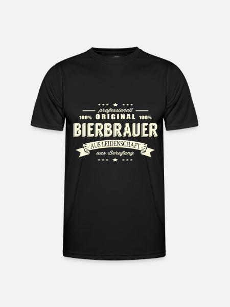 Bierbrauer aus Leidenschaft - Männer Funktions-T-Shirt - Schwarz