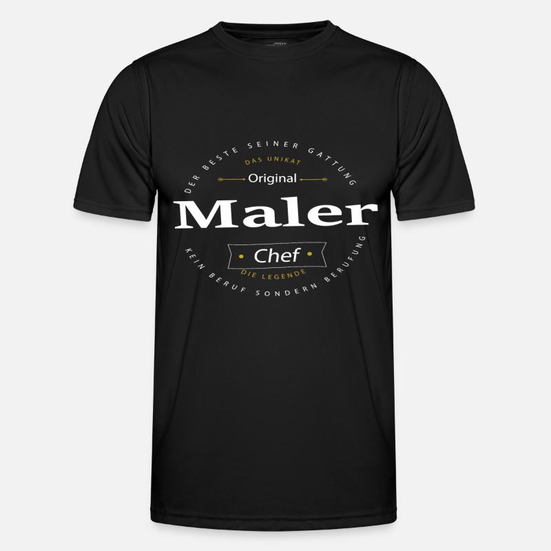 Beruf Maler - Männer Funktions-T-Shirt - Schwarz