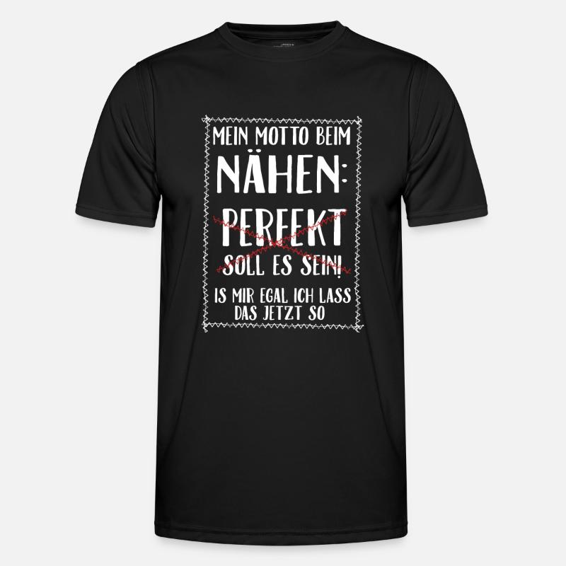 Nähen is mir egal - Männer Funktions-T-Shirt - Schwarz