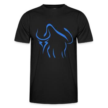 buffle - T-shirt sport Homme - noir - Devant - AI Model Male 178 dark (178cm)
