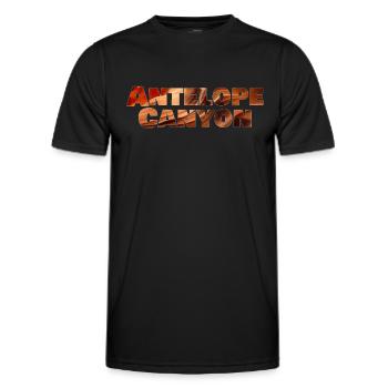 Antelope Canyon - Men's Functional T-Shirt - black - Front - AI Model Male 178 dark (178cm)