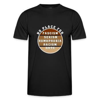 Gegen Rechts Antifa Rassismus Gegen AFD LGBTQIA - Men's Functional T-Shirt - black - Front - AI Model Male 178 dark (178cm)