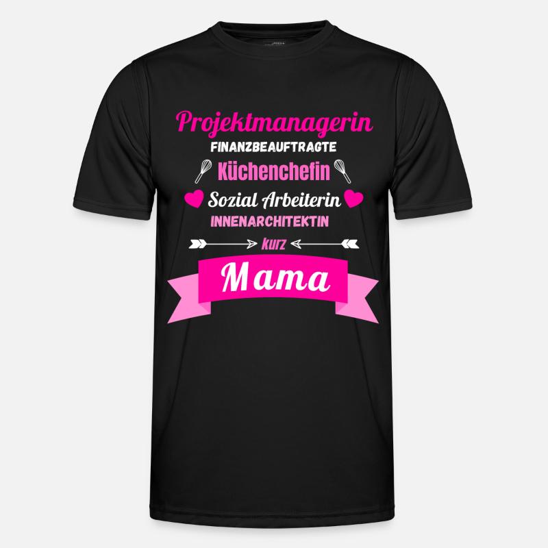 Multitasking Mama Muttertag Geschenk Sprüche - Männer Funktions-T-Shirt - Schwarz