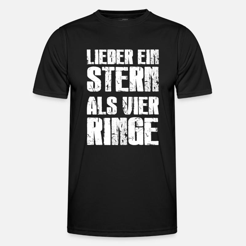 Lieber Stern als Ring - Männer Funktions-T-Shirt - Schwarz