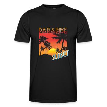 Strand - Männer Funktions-T-Shirt - Schwarz - Vorne - AI Model Male 178 dark (178cm)