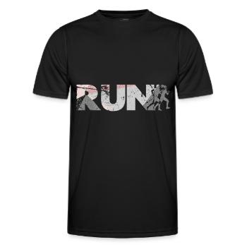 Fitness - Männer Funktions-T-Shirt - Schwarz - Vorne - AI Model Male 178 dark (178cm)