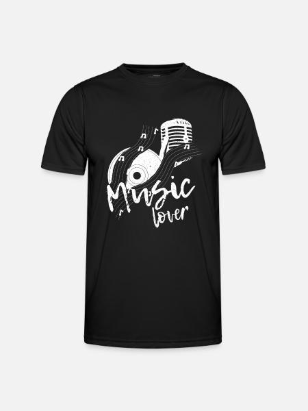 Musik - Männer Funktions-T-Shirt - Schwarz
