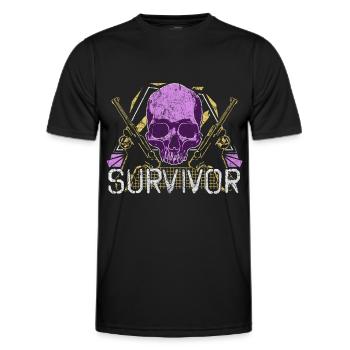 Spruch Totenkopf - Männer Funktions-T-Shirt - Schwarz - Vorne - AI Model Male 178 dark (178cm)