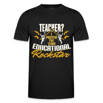 Schule Lehrer Lehrer - Männer Funktions-T-Shirt - Schwarz - Vorne - AI Model Male 178 dark (178cm)