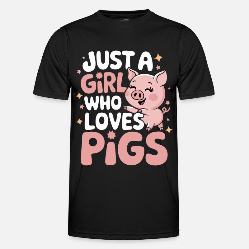 Pig Animal - Men's Functional T-Shirt - black
