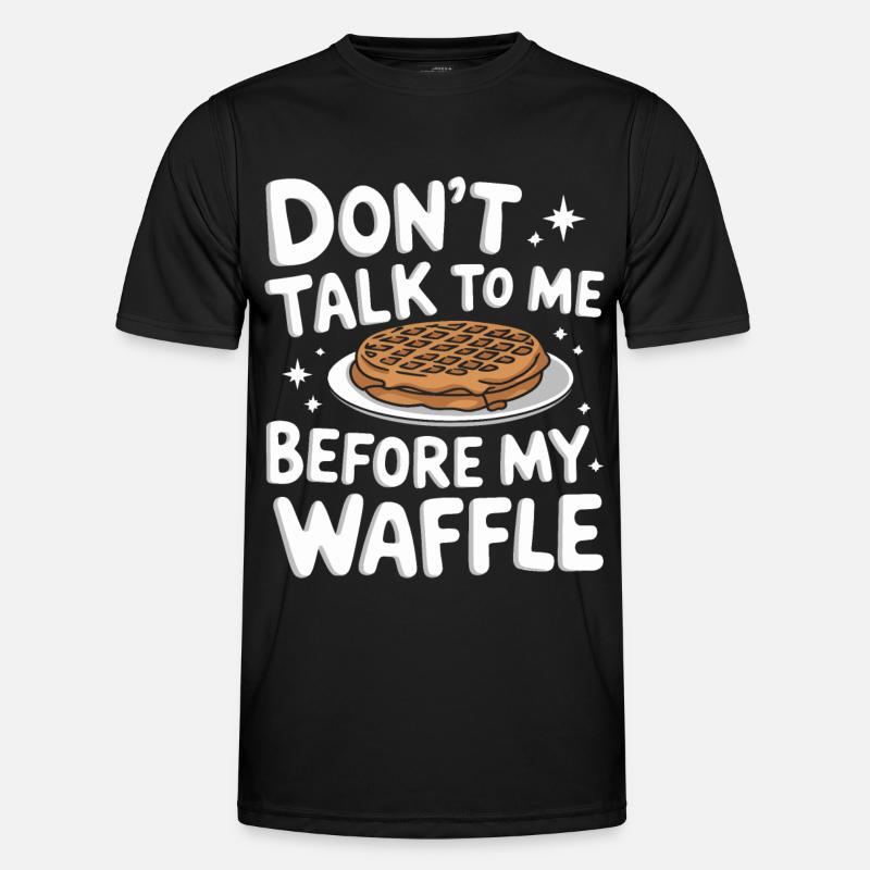 Waffles Breakfast Sweets - Men's Functional T-Shirt - black