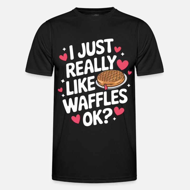 Waffles Breakfast Sweets - Men's Functional T-Shirt - black