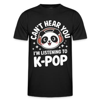 Musique K-Pop Pop Coréenne - T-shirt sport Homme - noir - Devant - AI Model Male 178 dark (178cm)