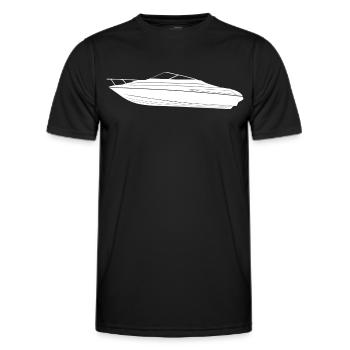 Boot Regatta . Motorboot Motoryacht . Yacht Segeln - Männer Funktions-T-Shirt - Schwarz - Vorne - AI Model Male 178 dark (178cm)