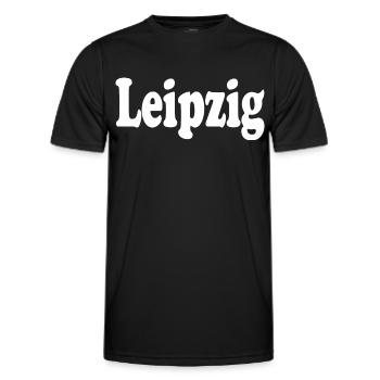 Leipzig - Männer Funktions-T-Shirt - Schwarz - Vorne - AI Model Male 178 dark (178cm)