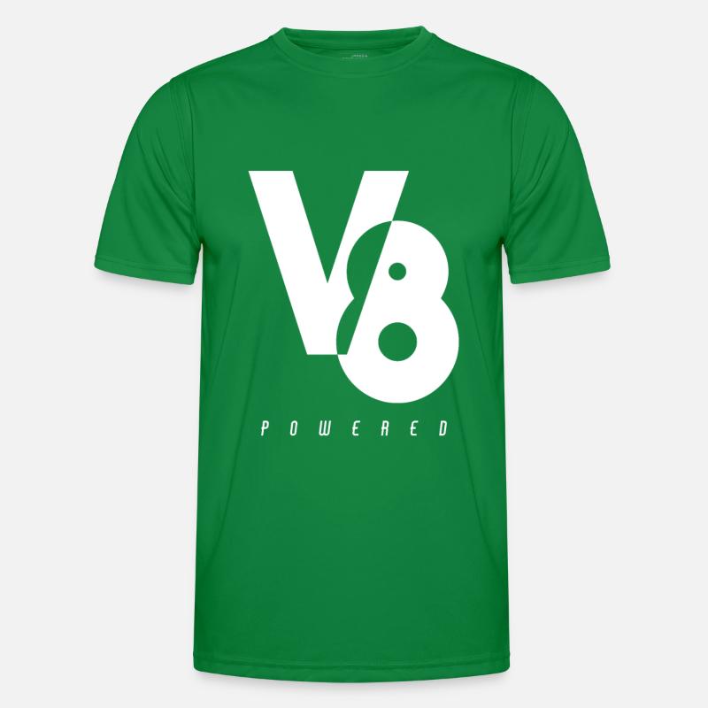 V8 Motor Engine Powered Männer Funktions-T-Shirt