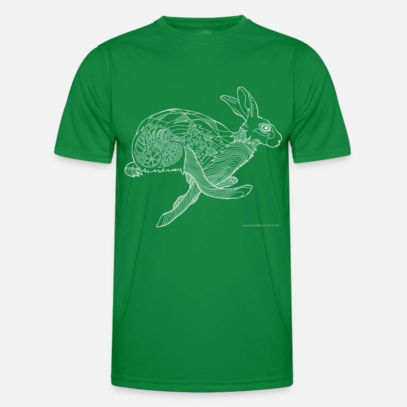 Running hare white Men's Functional T-Shirt