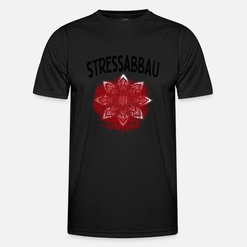 Stress reduction Mandala who has stress here? - Men's Functional T-Shirt - black