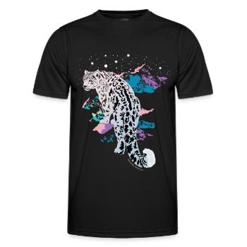 Snow Leopard - Men's Functional T-Shirt - black - Front - AI Model Male 178 dark (178cm)