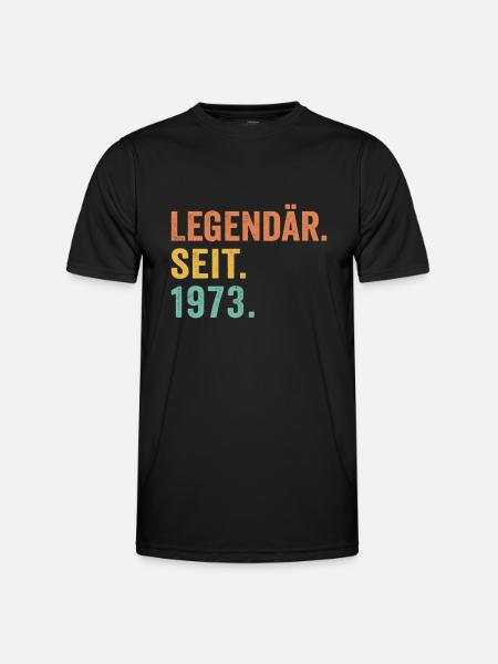 Legendär seit 1973 - Männer Funktions-T-Shirt - Schwarz