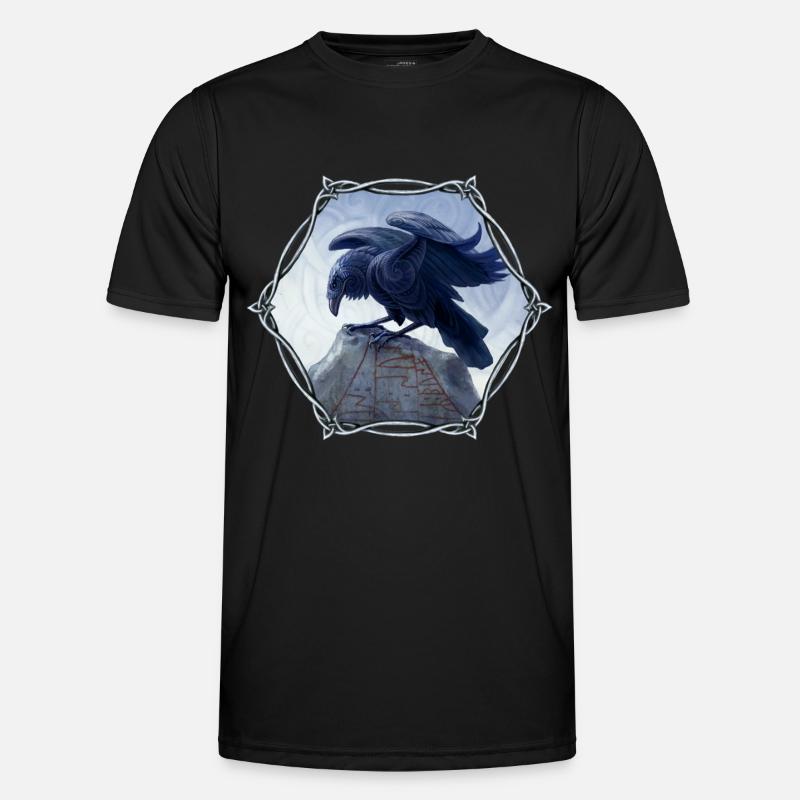 Muninn - Männer Funktions-T-Shirt - Schwarz