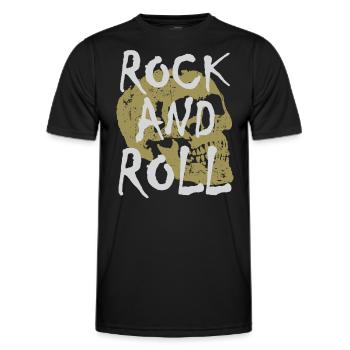Rock And Roll - Männer Funktions-T-Shirt - Schwarz - Vorne - AI Model Male 178 dark (178cm)
