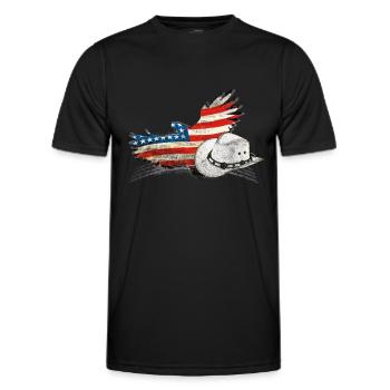 linedance - Männer Funktions-T-Shirt - Schwarz - Vorne - AI Model Male 178 dark (178cm)