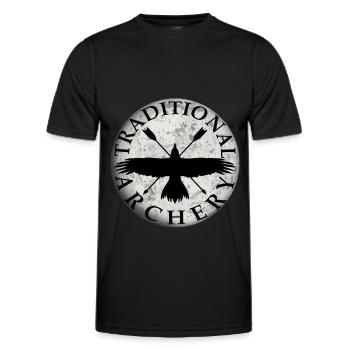 Archer Archery Gift Shirt Archery - Men's Functional T-Shirt - black - Front - AI Model Male 178 dark (178cm)