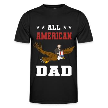 USA Flagge | Patriot Patriotismus Amerika Geschenk - Männer Funktions-T-Shirt - Schwarz - Vorne - AI Model Male 178 dark (178cm)