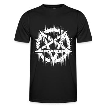 Torn Pentagram Occult Sign - Men's Functional T-Shirt - black - Front - AI Model Male 178 dark (178cm)