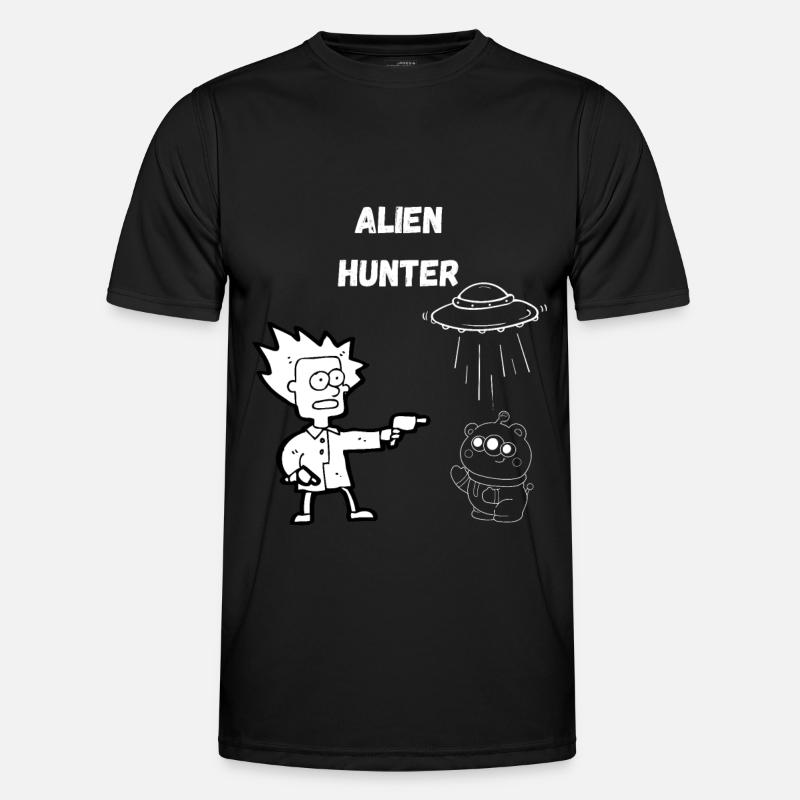 Alien Hunter 1.0 - Männer Funktions-T-Shirt - Schwarz