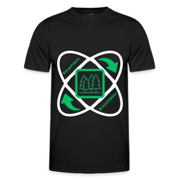 Logo Design FactoryBLACKFOREST - Men's Functional T-Shirt - black - Front - AI Model Male 178 dark (178cm)