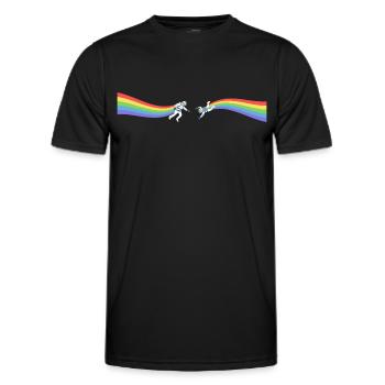 Pride Astronaut Regenbogen LGBT CSD Gay Geschenk - Männer Funktions-T-Shirt - Schwarz - Vorne - AI Model Male 178 dark (178cm)