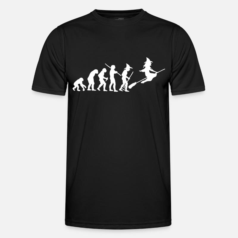 evolution of witch - Männer Funktions-T-Shirt - Schwarz