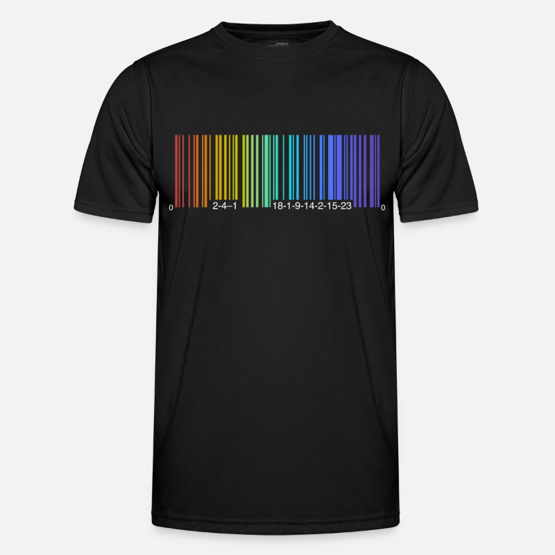 Be a Rainbow, Barcode - Männer Funktions-T-Shirt - Schwarz