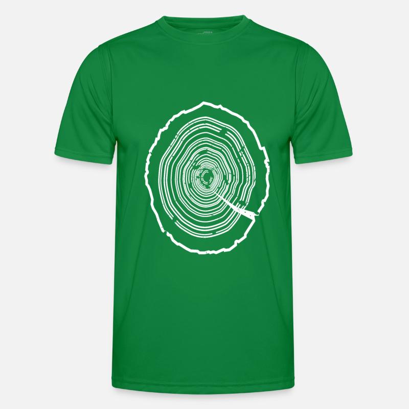 Wooden disc tree bark Men's Functional T-Shirt