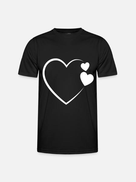 Coeur - T-shirt sport Homme - noir