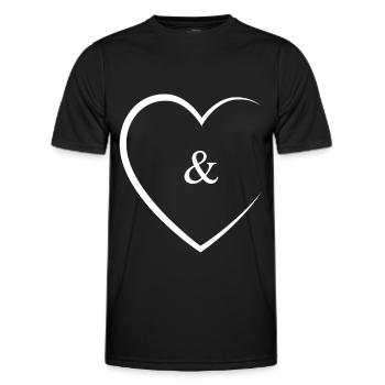 & und Zeichen Hochzeit - Männer Funktions-T-Shirt - Schwarz - Vorne - AI Model Male 178 dark (178cm)