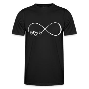 Heart Love Infinity Symbol - Men's Functional T-Shirt - black - Front - AI Model Male 178 dark (178cm)