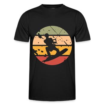 Wakeboard Wakeboarder - Männer Funktions-T-Shirt - Schwarz - Vorne - AI Model Male 178 dark (178cm)