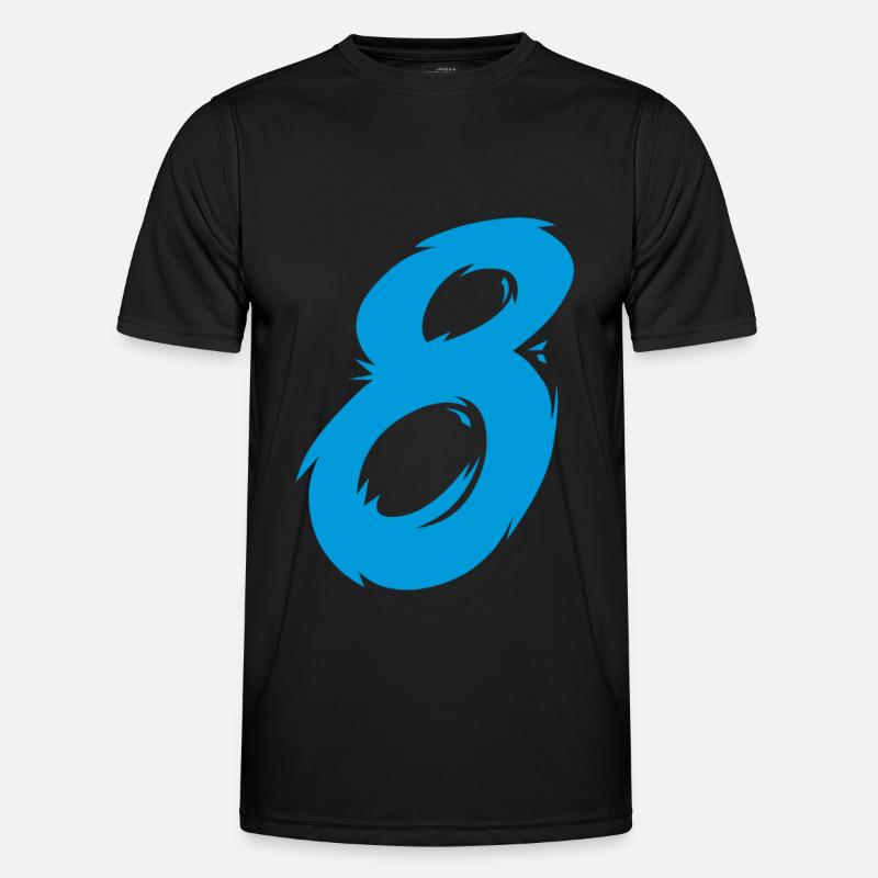 Number 8 - Men's Functional T-Shirt - black