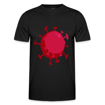 Red Corona Virus - Men's Functional T-Shirt - black - Front - AI Model Male 178 dark (178cm)