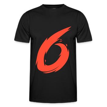 6 - Men's Functional T-Shirt - black - Front - AI Model Male 178 dark (178cm)